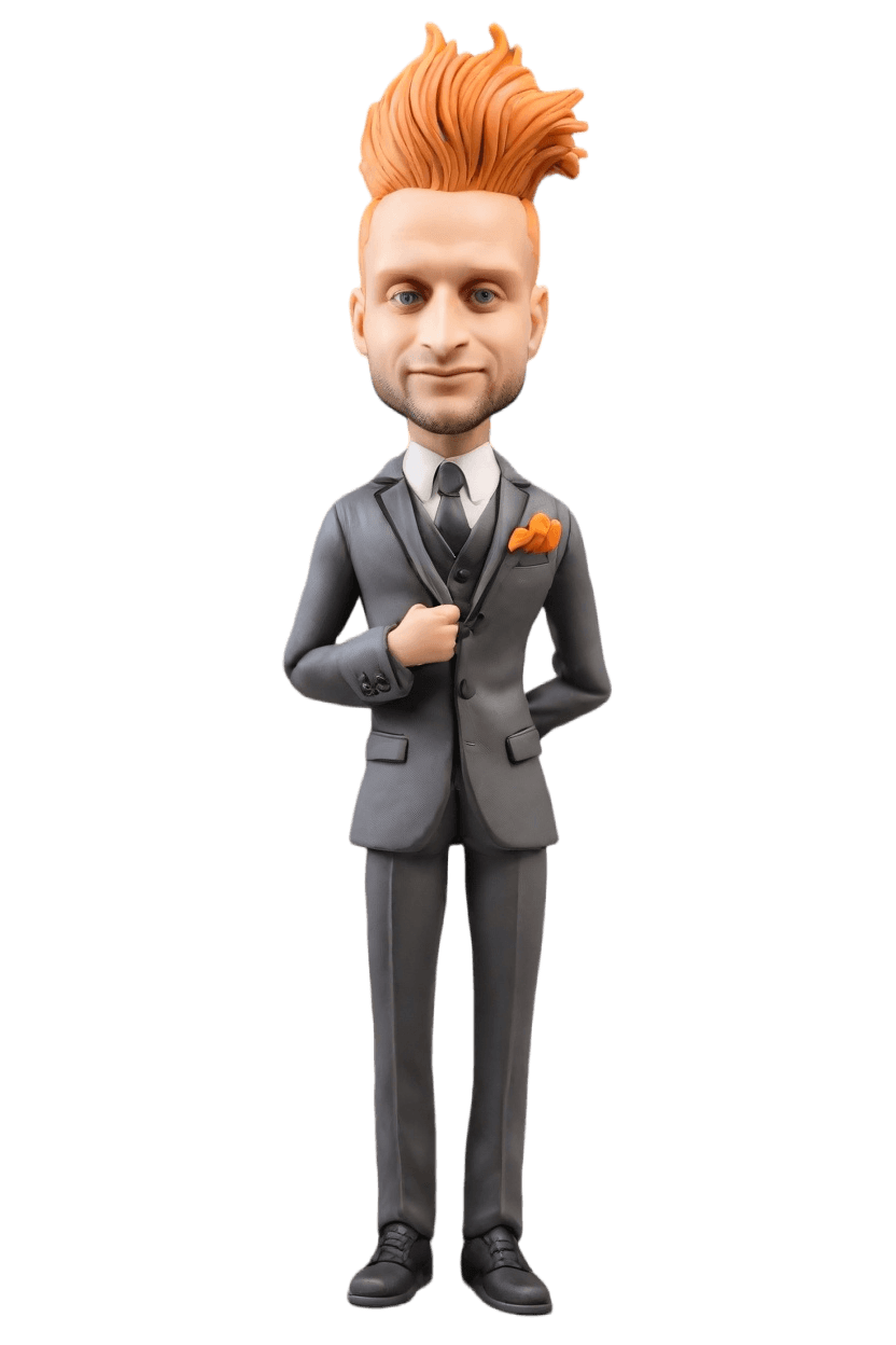 Custom Punk-Inspired Bobblehead,He Made His Own Punk-Inspired Bobblehead!