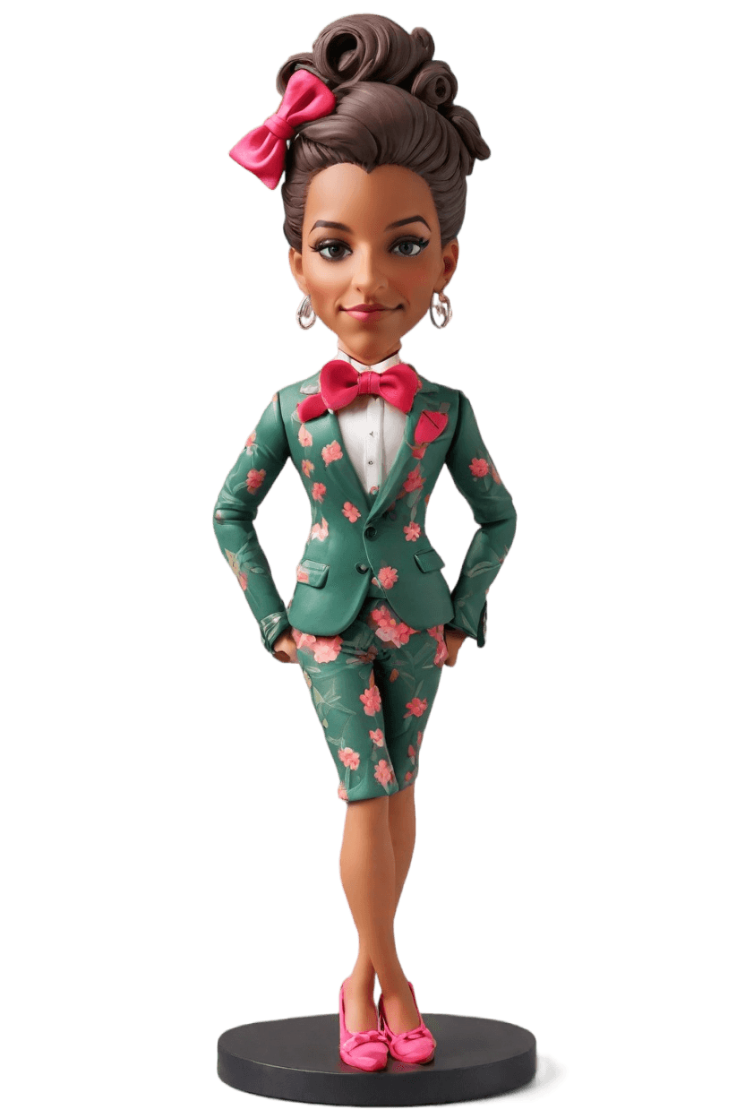 Custom Business Confident Bobblehead,She Created Her Own Confident Businesswoman Bobblehead!