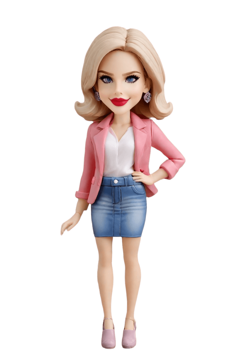 Custom Teacher's Day Chic Bobblehead,She Created Her Own Cheerful Educator Bobblehead!