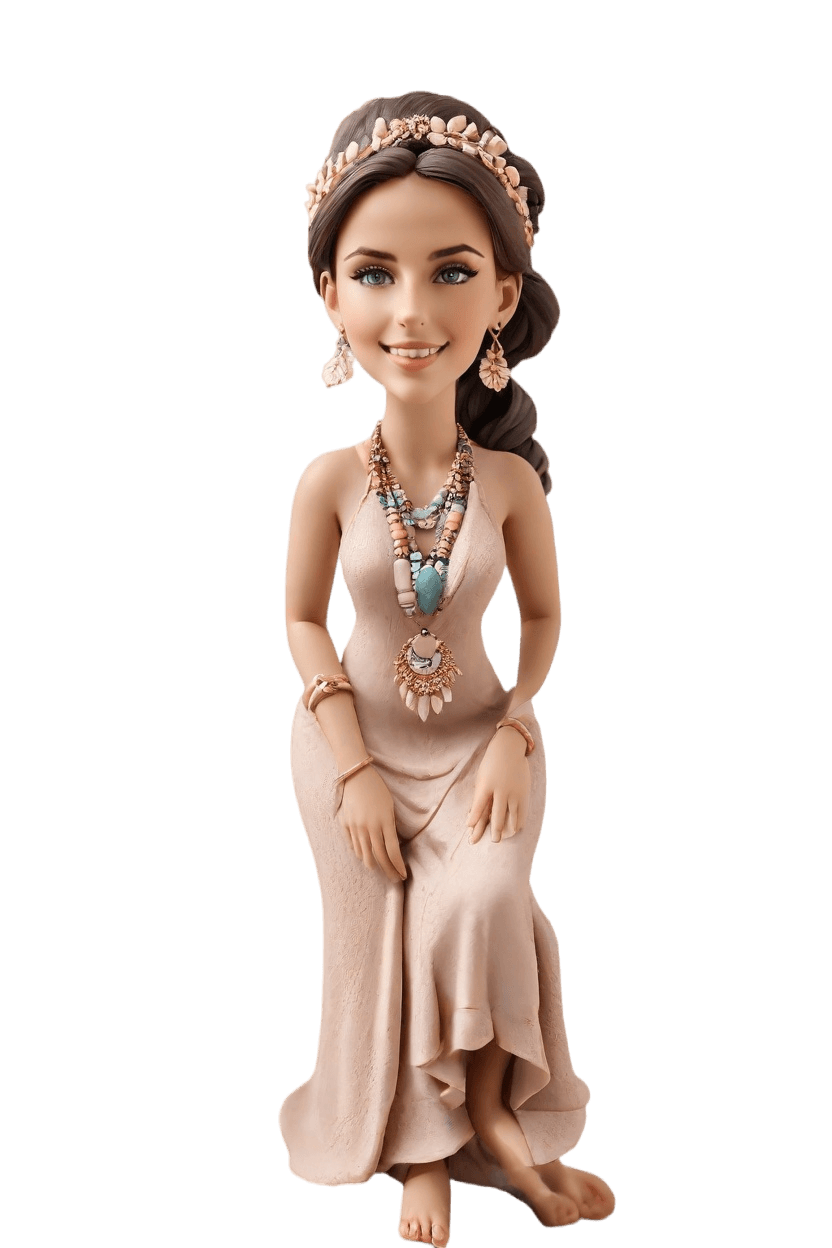 Custom Meditation Serenity Bobblehead,She Created Her Own Serene Meditation Bobblehead!