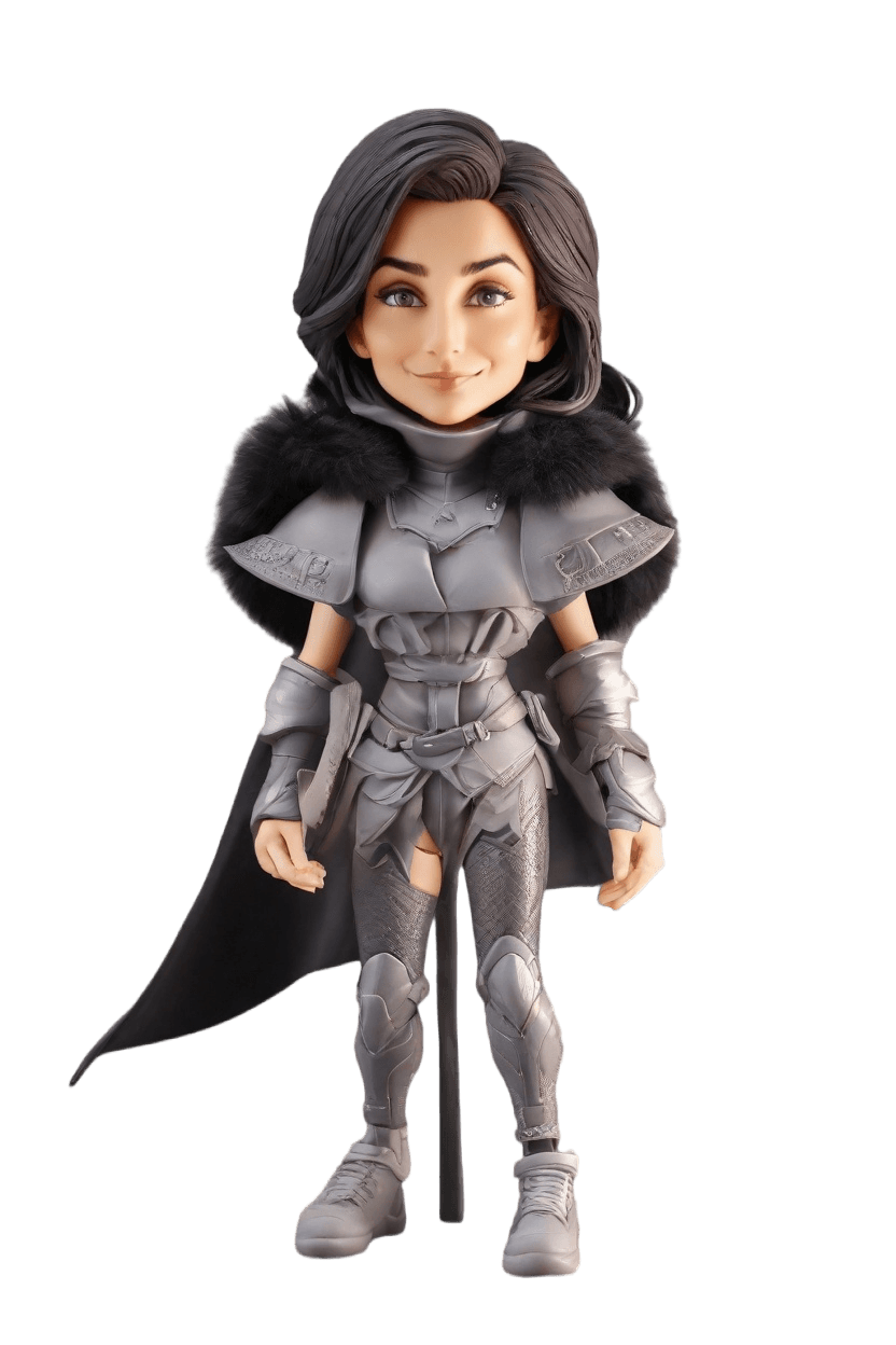 custom Throne Warrior Female bobblehead,She Created Her Game of Thrones Bobblehead Doll