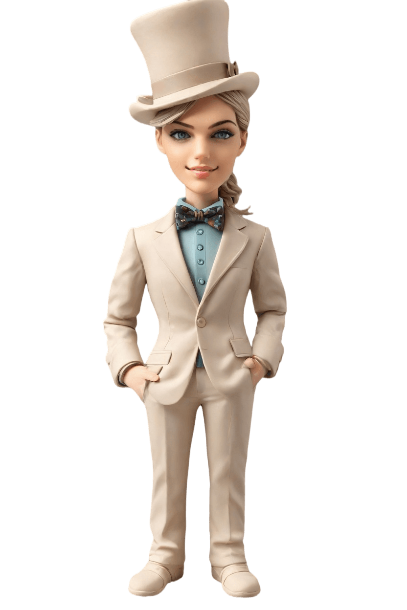 Custom Employee Recognition Dapper Bobblehead,She Created Her Own Dapper Dinosaur Bobblehead!