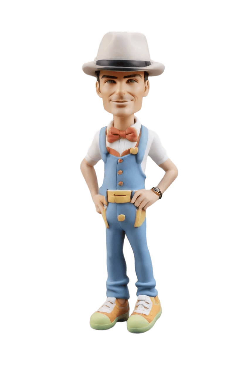 Custom Baby Shower Fun Bobblehead,He Just Created His Own Playful Wink Bobblehead!