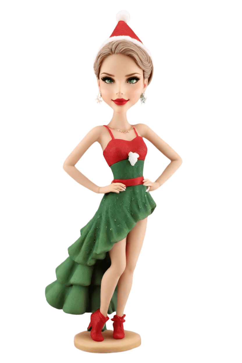 Custom Christmas Joyful Bobblehead,She Created Her Joyful Christmas Bobblehead Doll!