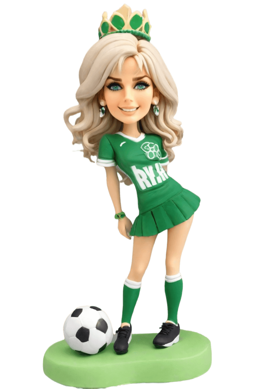 Custom Soccer Playful Bobblehead,She’s Making Her Own Bobblehead Doll, Adorable!