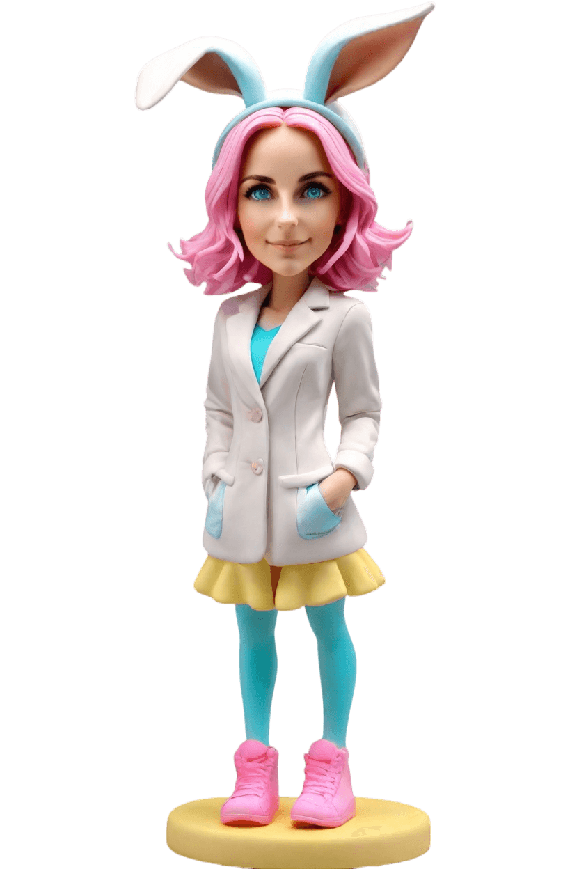 Custom Easter Chic Bobblehead,She's Got Swag: Create Your Own Easter Bunny Bobblehead