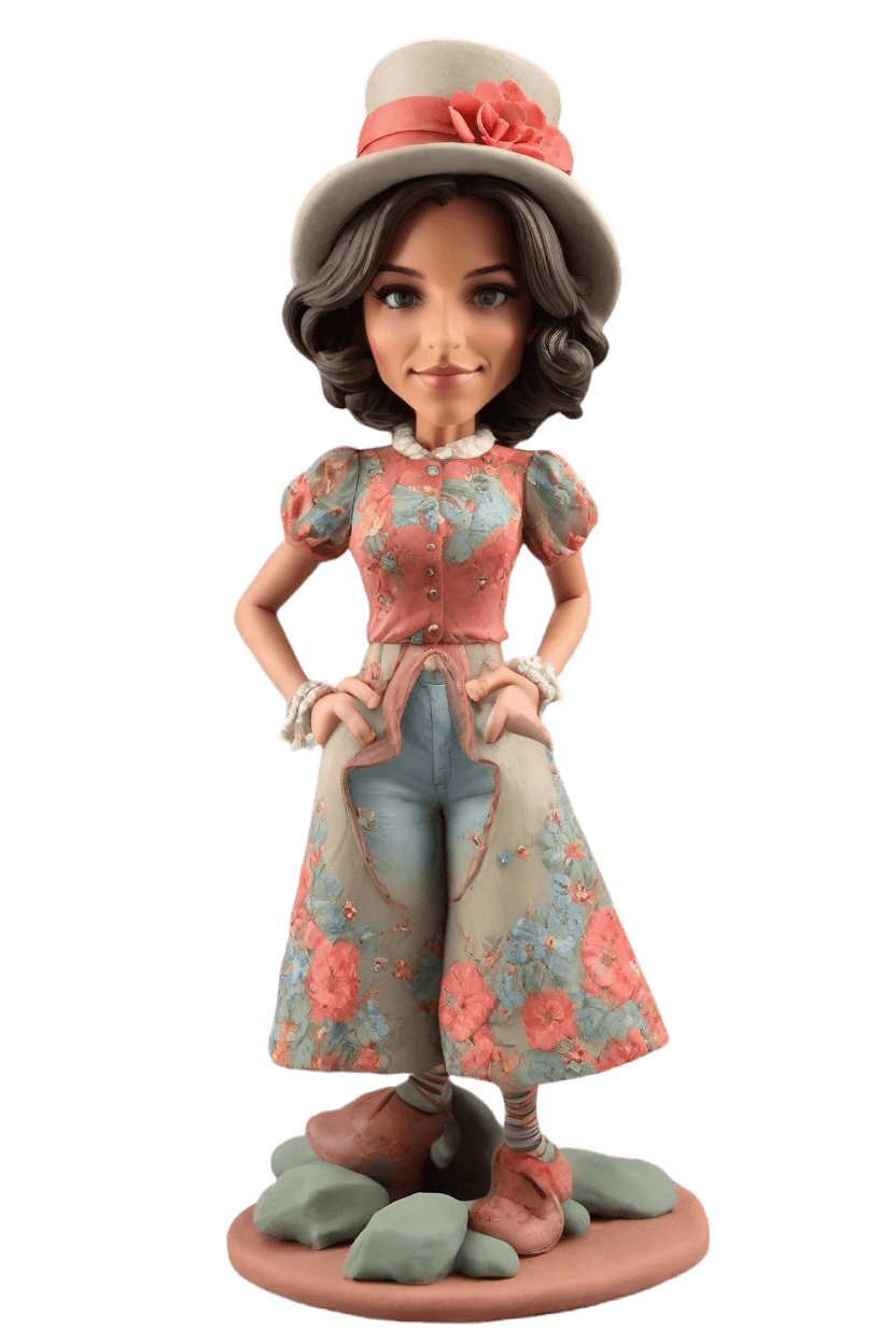 Custom Cheeky Pose Bobblehead,She's Unveiling Her Unique Bobblehead Look!