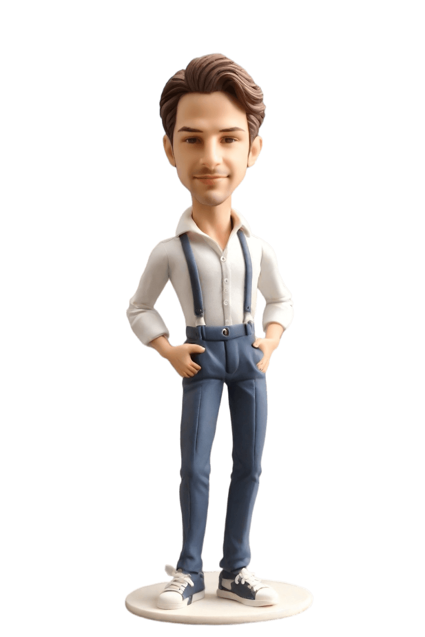 custom Entrepreneurial Swagger Bobblehead,He Crafted His Own Stylish Bobblehead!
