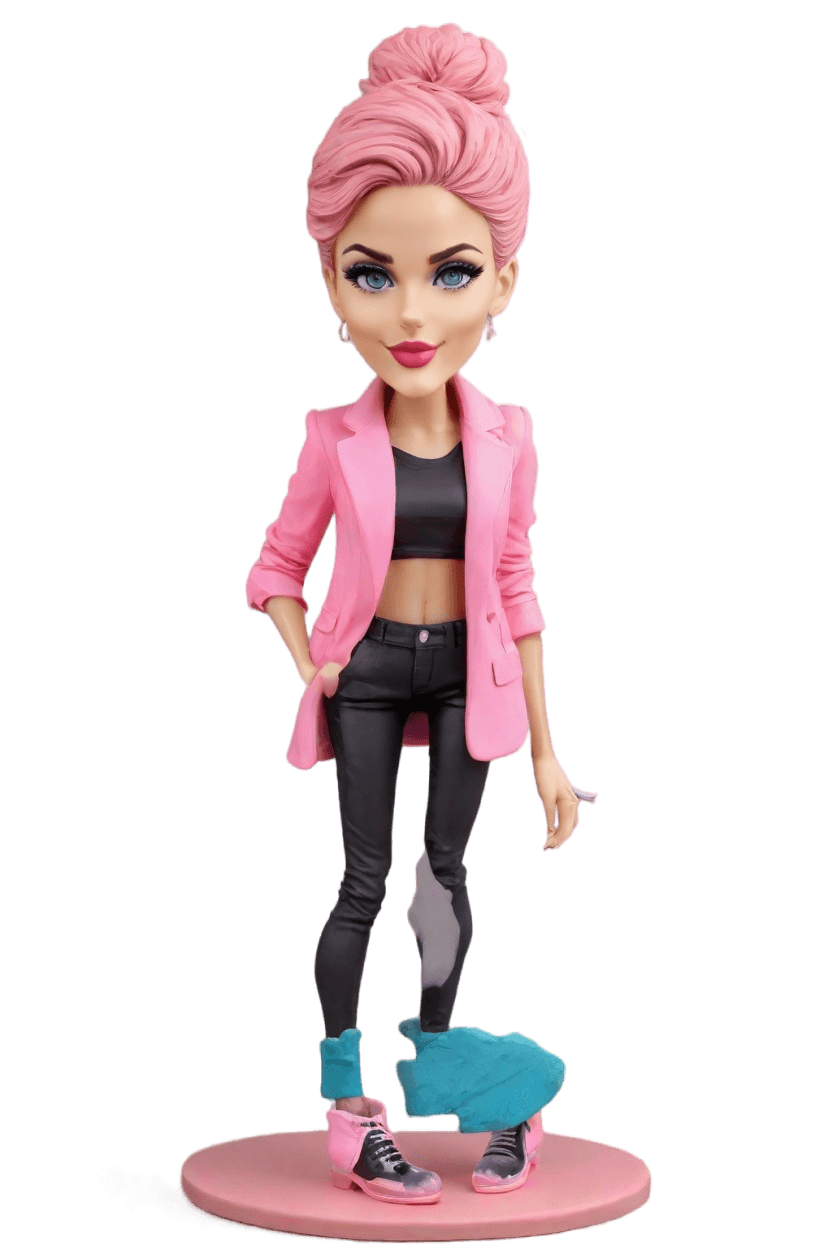 Sassy Style Custom Bobblehead,She Crafted Her Sassy Selfie Bobblehead