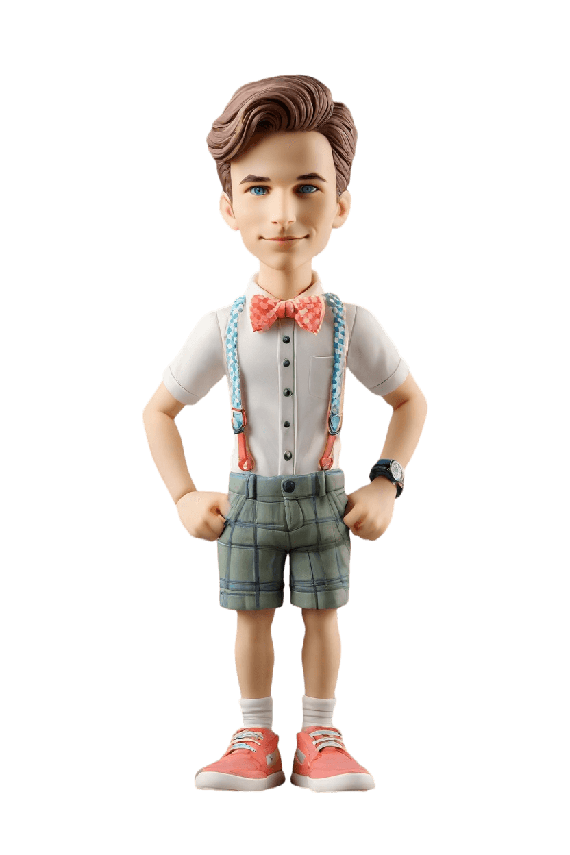 Custom Anniversary Playful Bobblehead,John Just Created His Own Wink-Worthy Bobblehead!