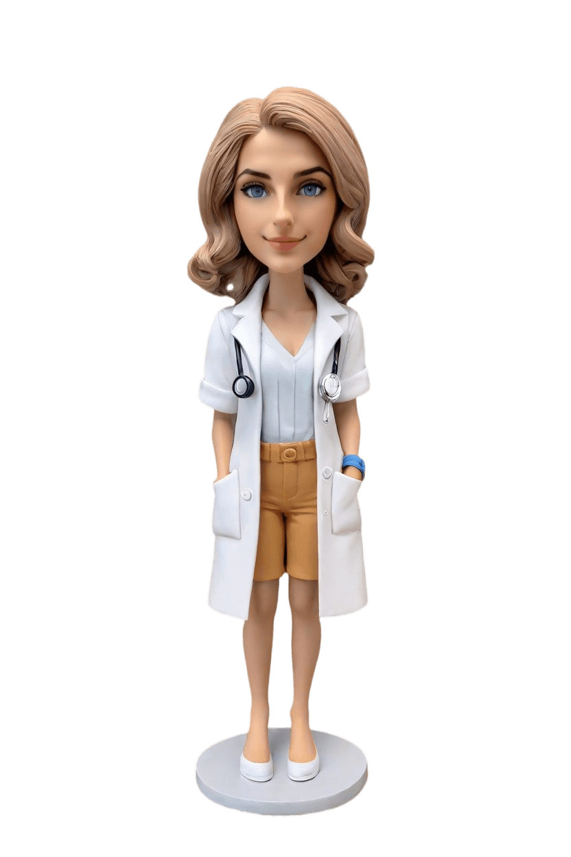 Custom Doctor Casual Bobblehead,She Created Her Own Doctor Bobblehead Doll