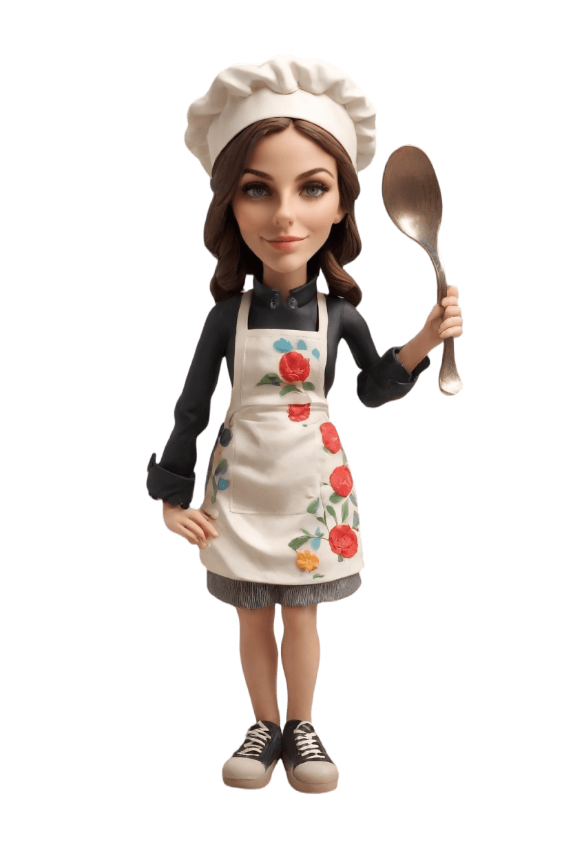 Custom Chef's Kitchen Bobblehead,She's Crafting Her Own Chef Bobblehead! 👩‍🍳✨
