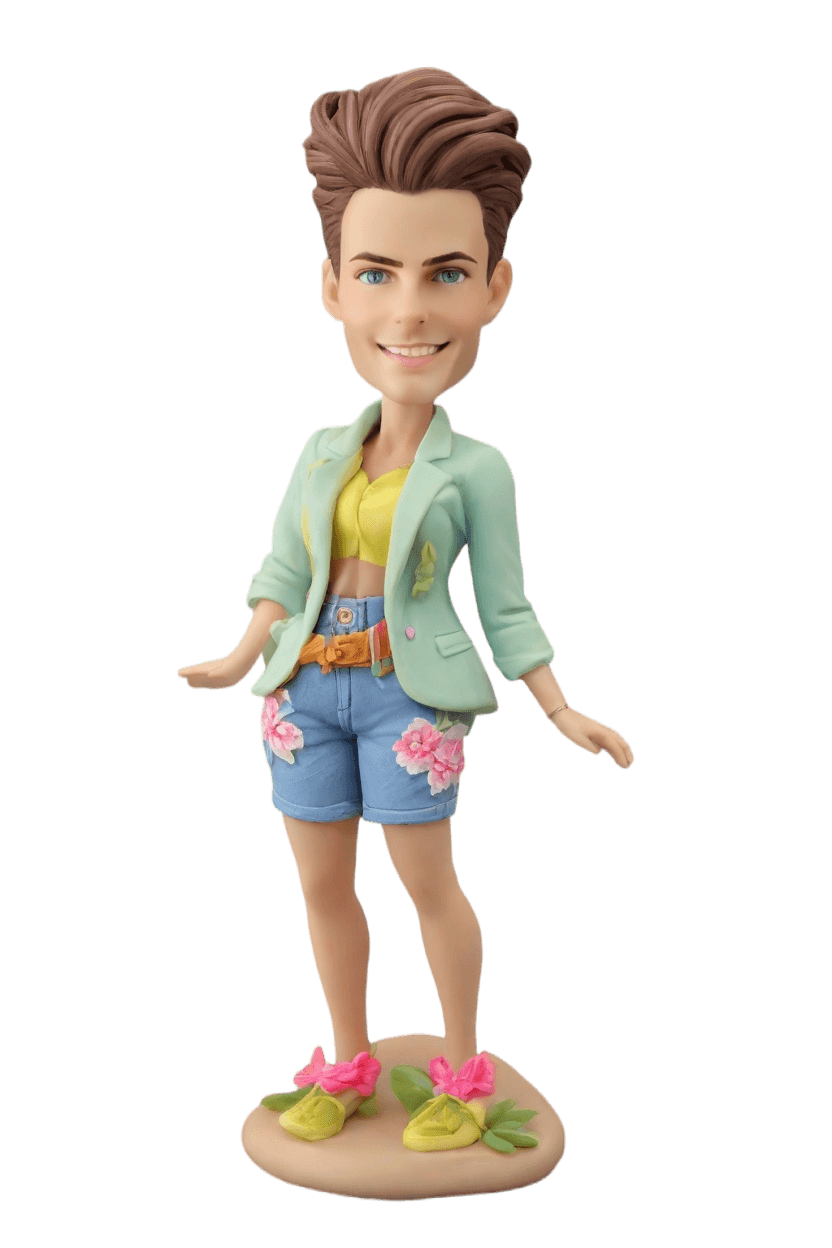 Custom Family Fun Bobblehead,He Made His Own Bobblehead Doll!