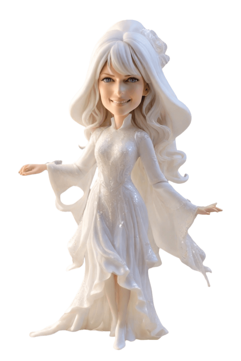 custom Halloween Glitzy bobblehead,She Created a Glitzy Ghost Bobblehead!