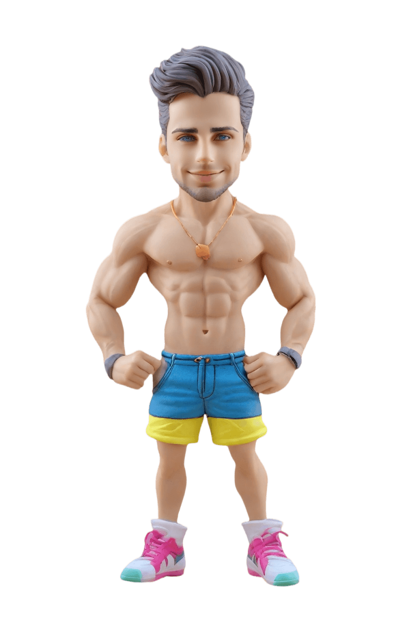 Custom Fitness Fun Bobblehead,John's Epic Workout Bobblehead