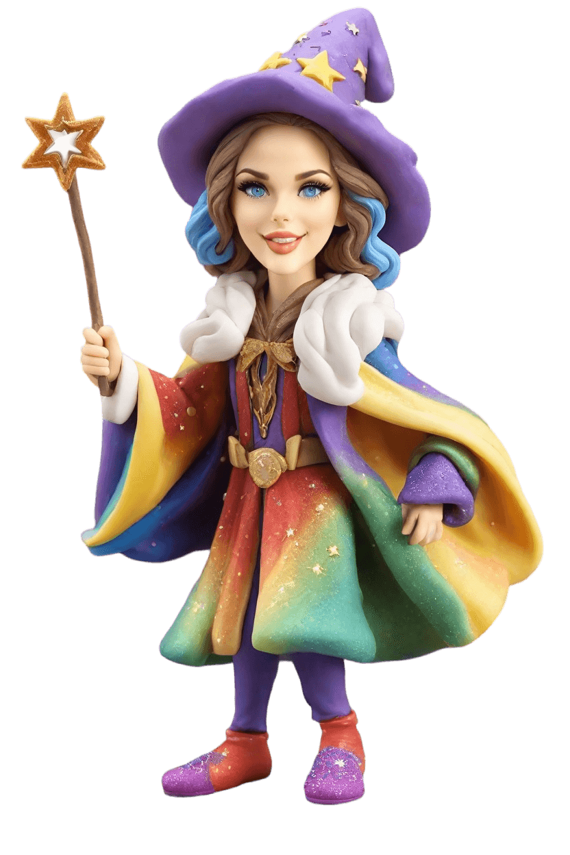 Custom Whimsical Wizard Bobblehead,She Created a Whimsical Wizard Bobblehead Doll!