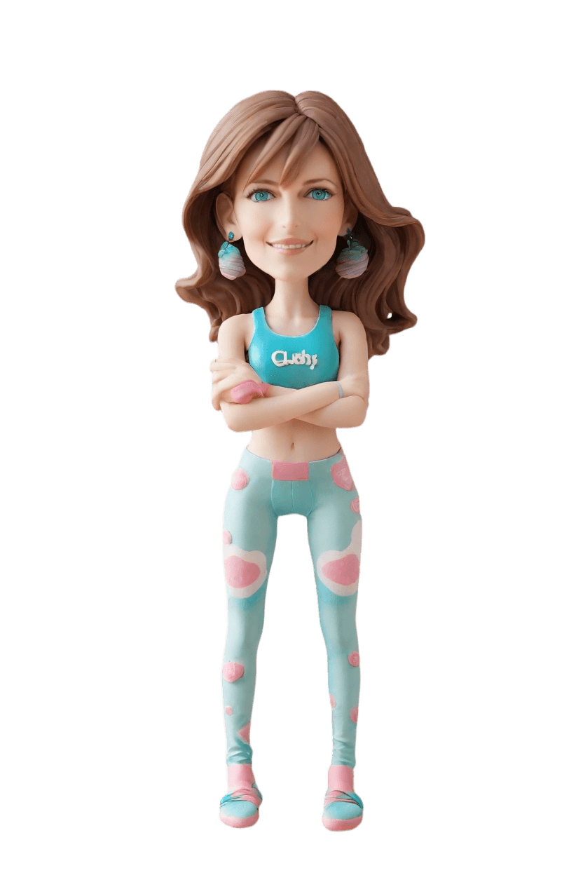 Custom Yoga Pose Bobblehead,She Nailed Her Custom Bobblehead Yoga Kick!