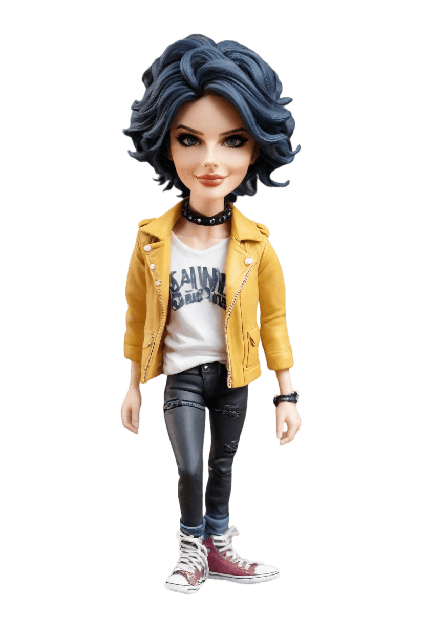 custom Rock Star Figurine Bobblehead,She’s Strumming Her Way to Bobblehead Fame!