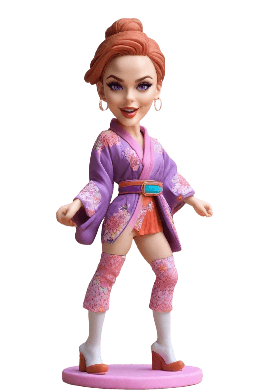 Custom Anime Heroine Bobblehead,Emma's Epic Anime-Inspired Bobblehead Creation