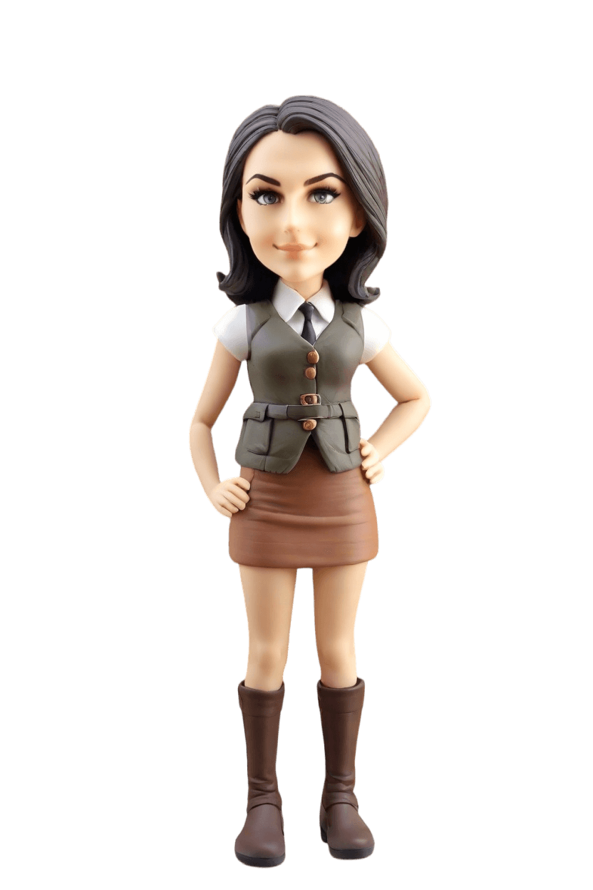 Custom Heroic Chic Bobblehead,She Crafted Her Own Chic Cop Bobblehead!