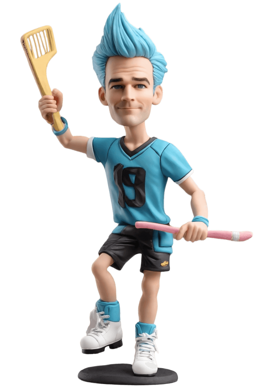 Custom Hockey Triumphant Punk Bobblehead,He Made His Own Punk-Inspired Hockey Bobblehead!