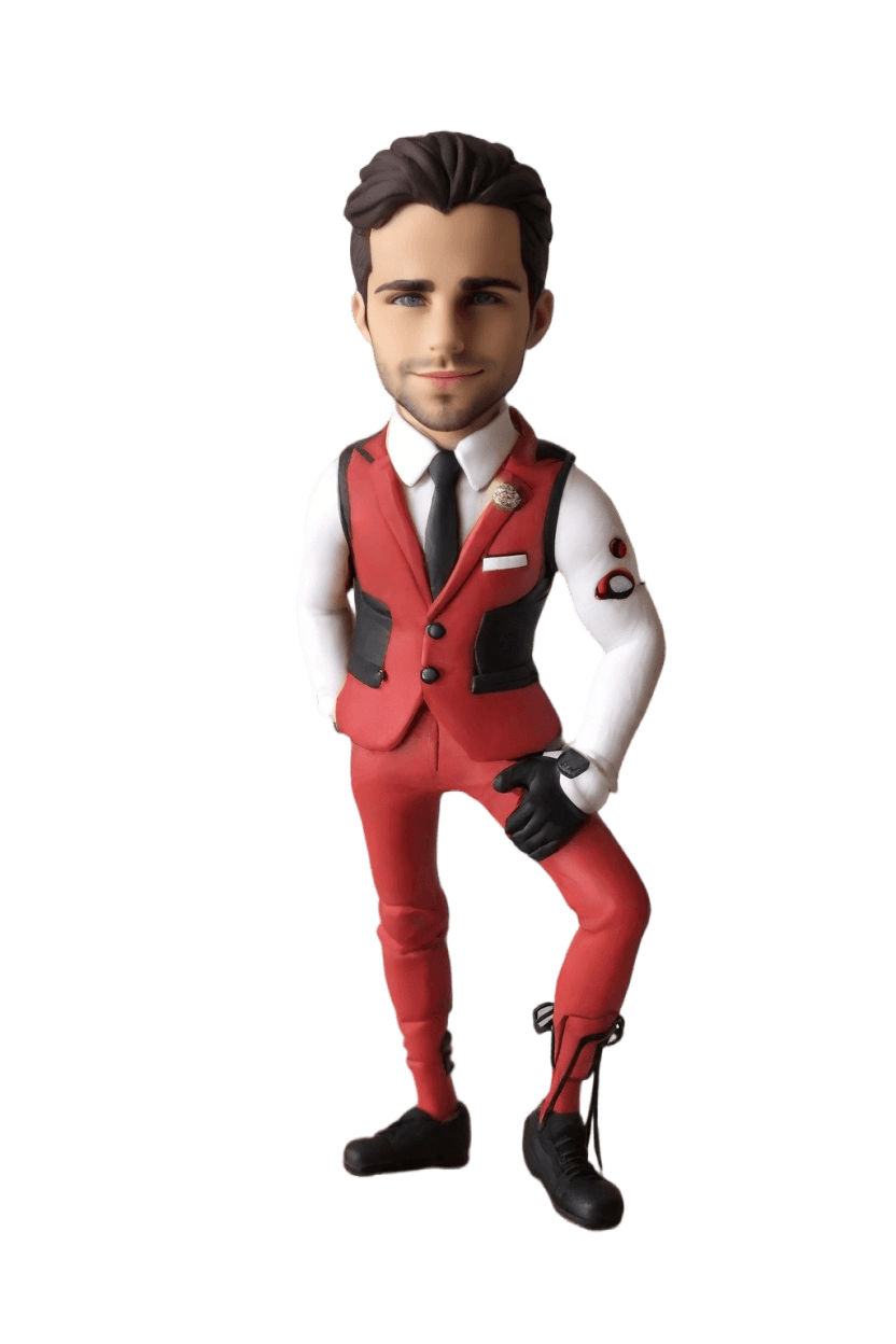 Custom Deadpool-Inspired Action Bobblehead,He Made His Own Deadpool-Style Bobblehead!