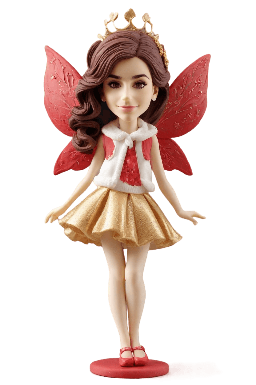 Custom Christmas Fairy Bobblehead,She Creates a Festive Fairy Bobblehead
