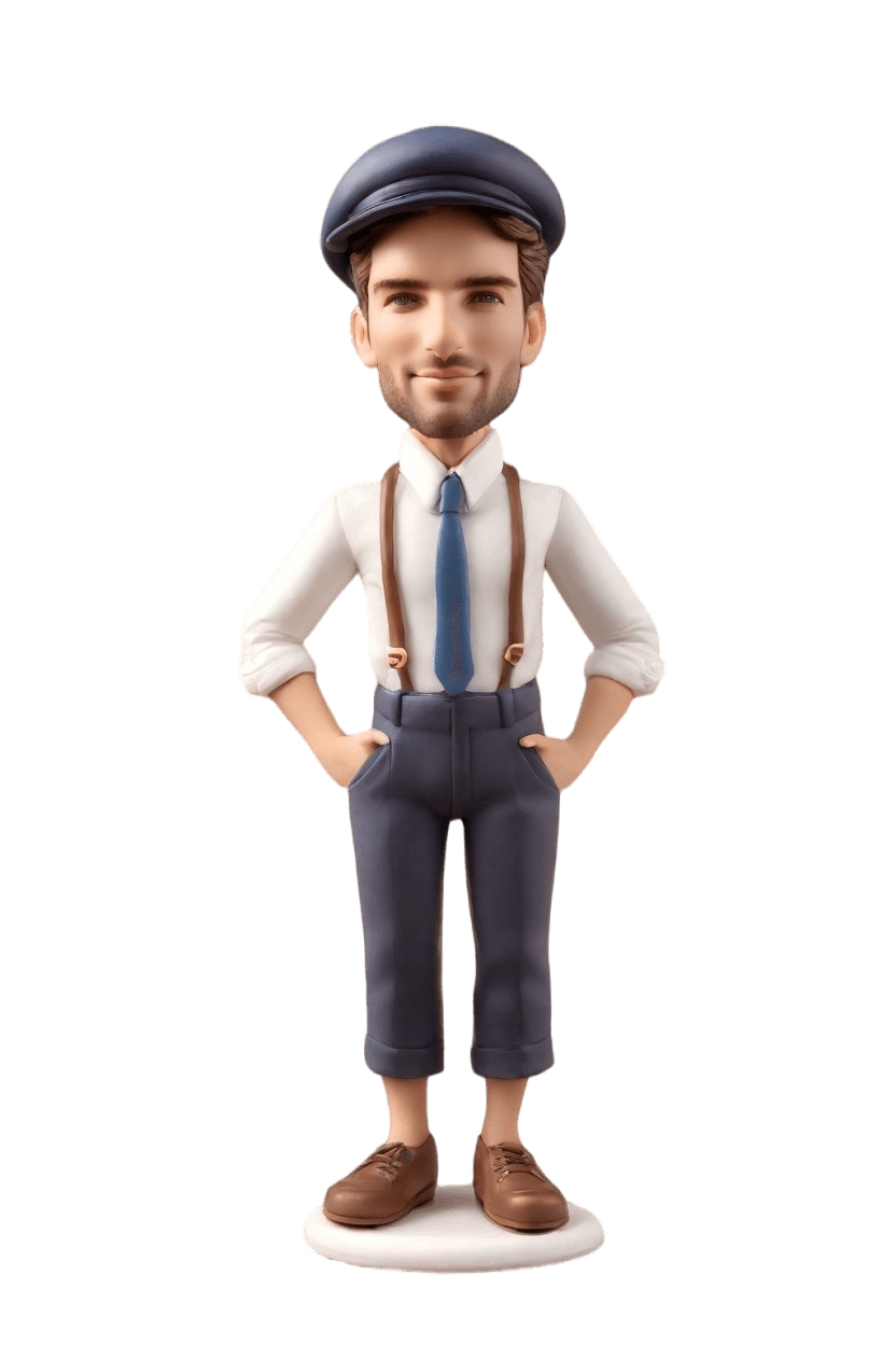 Daddy's Playful Custom Bobblehead,He Made His Own Bobblehead Doll for Baby Shower! 🤣