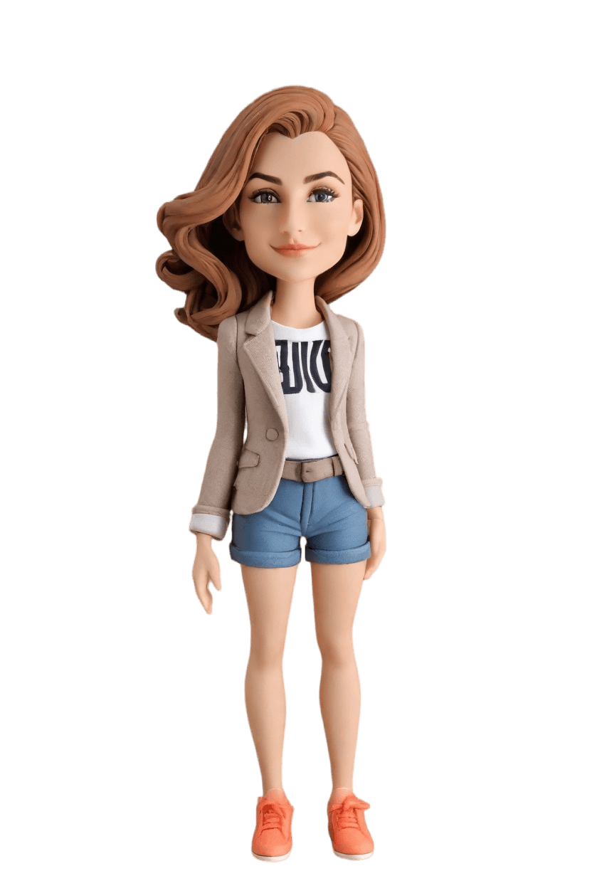 Custom Executive Confidence Bobblehead,She Created Her Own Confident Executive Bobblehead!