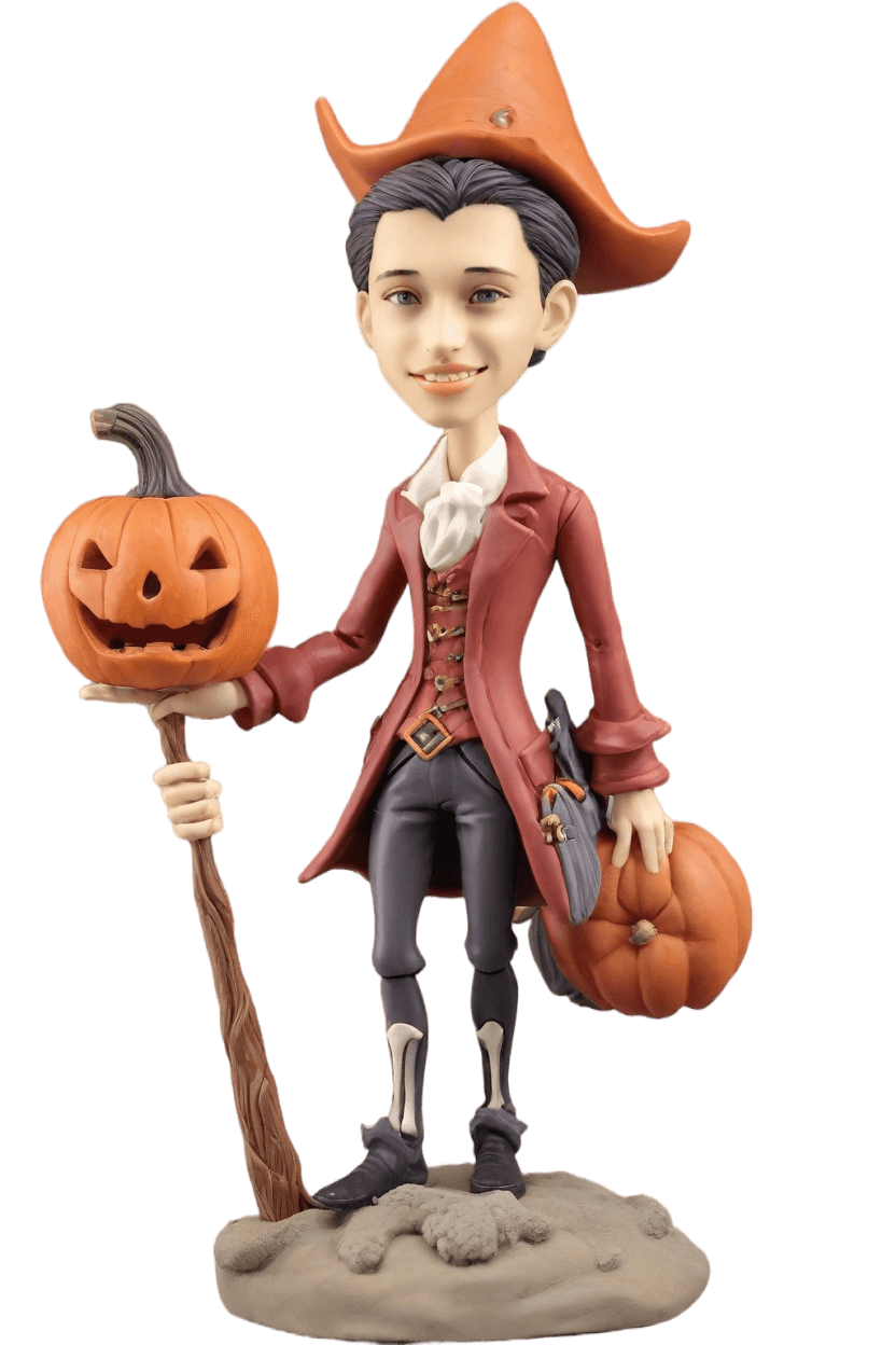 Custom Halloween Mischief Bobblehead,He's Created His Own Halloween Bobblehead Doll! 🎃👻