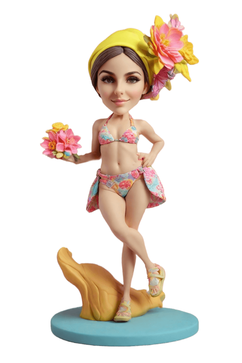 Custom Holiday Cheeky Bobblehead,She Created a Cheeky Holiday Bobblehead Doll!