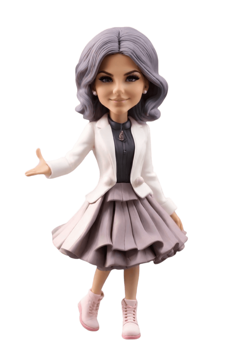 Custom Playful Chic Bobblehead,She’s Got Swagger: Create Your Own Bobblehead Doll