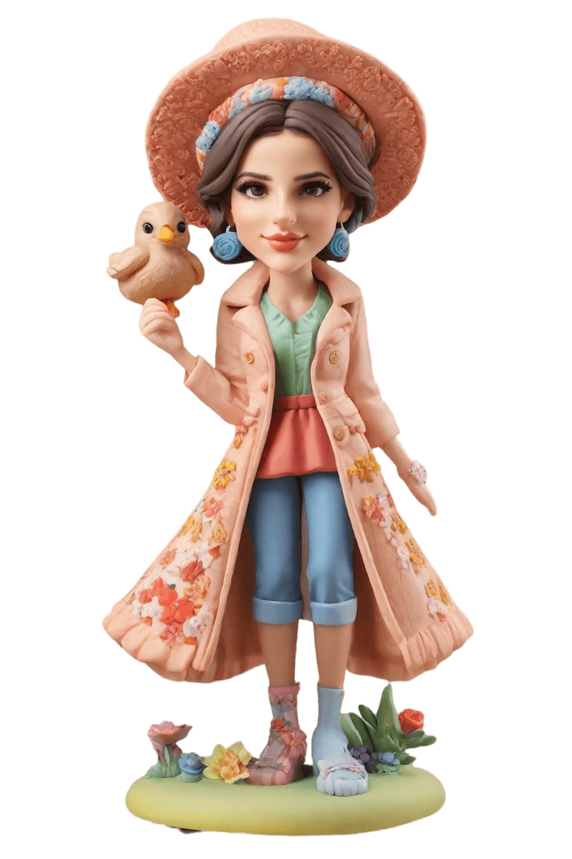 Custom Thanksgiving Cheerful Bobblehead,She Created a Thanksgiving Bobblehead Doll That's Pure Joy!