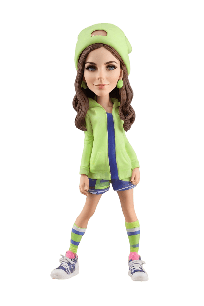 Custom Sports Starlet Dynamic Bobblehead,She Just Created Her Own Basketball Bobblehead Doll!