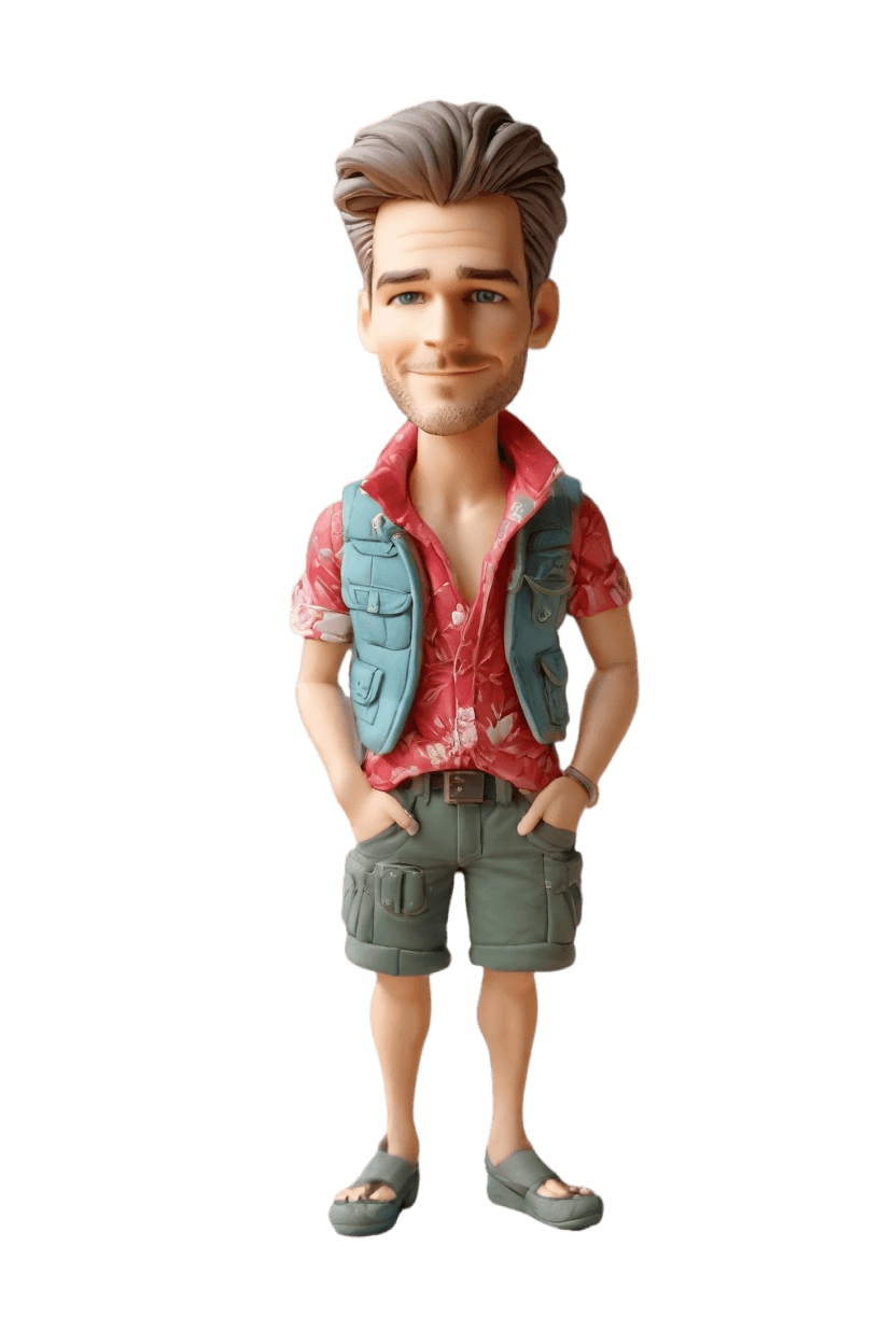 Custom Police Chic Bobblehead,He Made His Own Bobblehead in a Chic Vest!