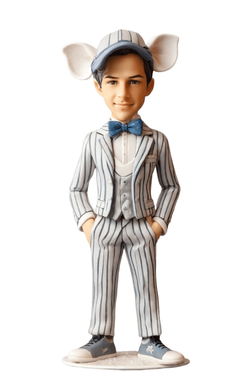 Custom Cheeky Engagement Bobblehead,He Just Created His Cheeky Engagement Bobblehead! 🤩