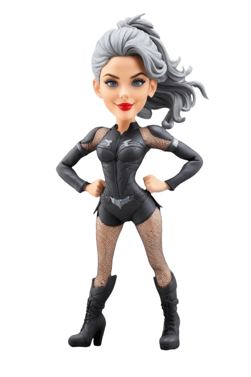 Custom Heroic Graffiti Bobblehead,She Made Her Own Batman-Inspired Bobblehead Doll!