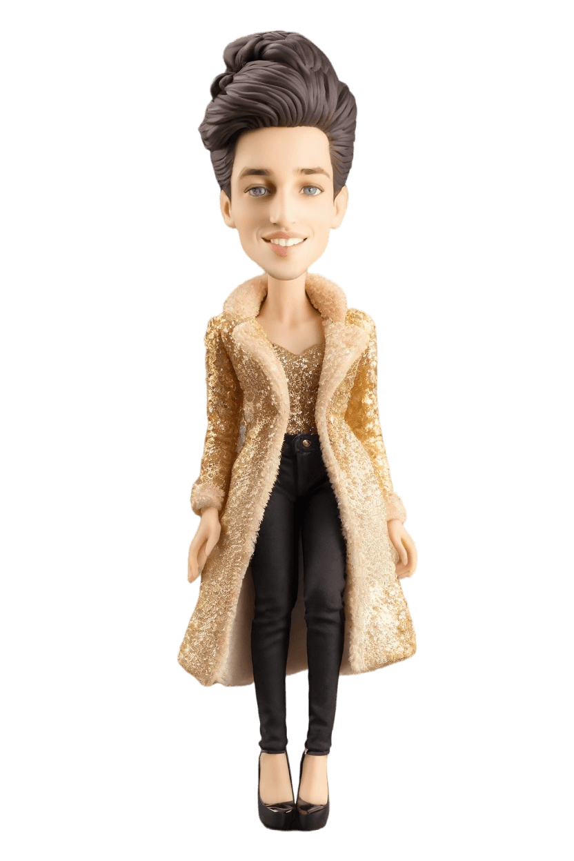 Custom Glamorous Gatherings Personalized Bobblehead,He Just Created His Own Bobblehead Doll for the Party!