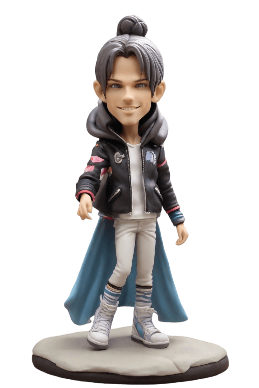 Custom Heroic Playful Bobblehead,He Made His Own Bobblehead Doll: A Heroic Pose Wink!