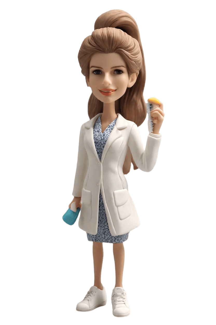 Custom Dental Playful Bobblehead,She Created a Dental Themed Bobblehead Doll!