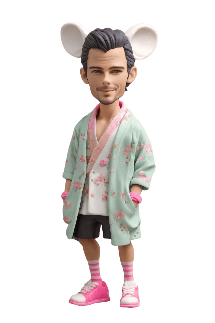 Casual Anime Custom Bobblehead Chic,He Made His Own Anime-Inspired Bobblehead!