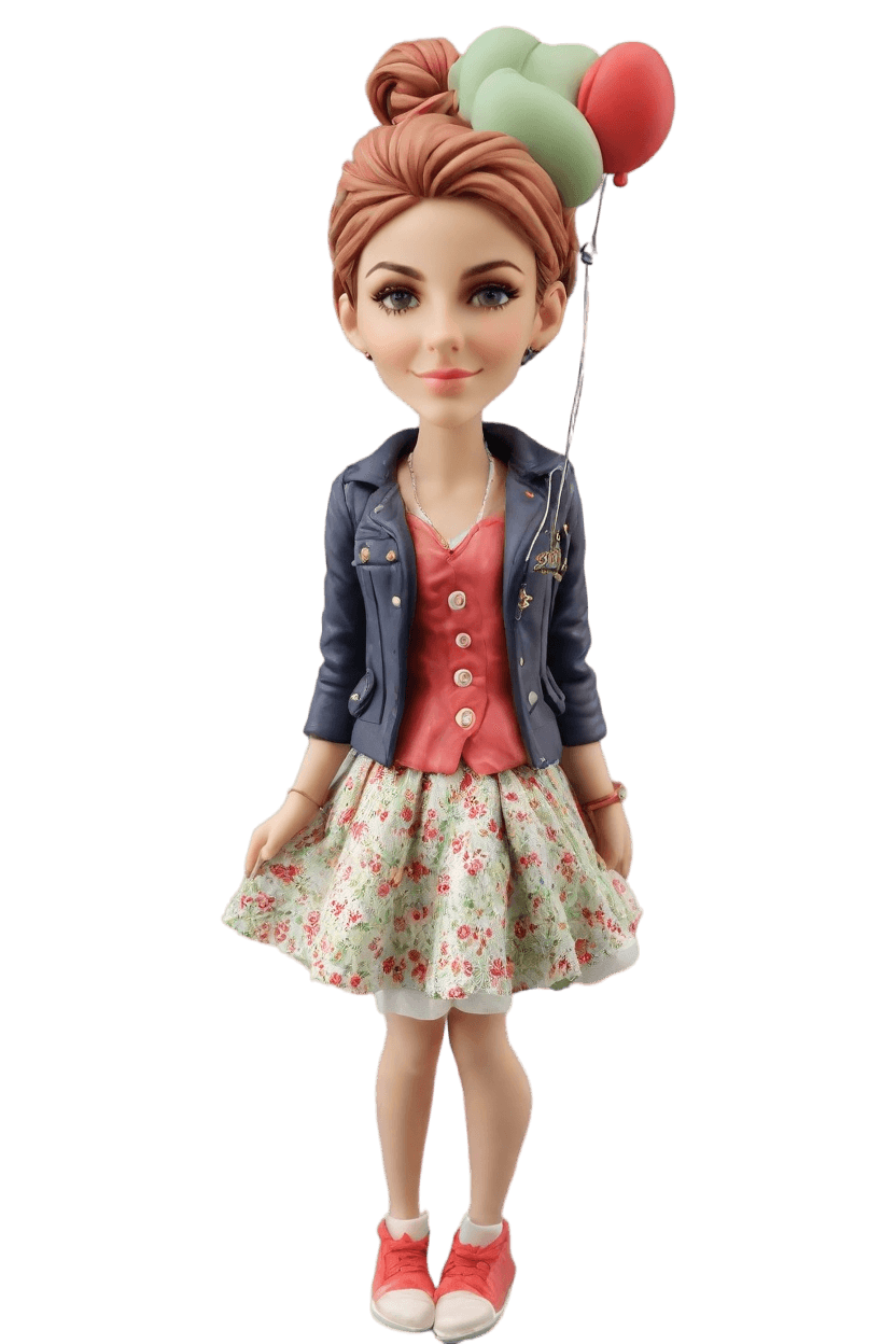 Custom Valentine Playful Bobblehead,She Created Her Own Flirty Bobblehead Doll! 😍