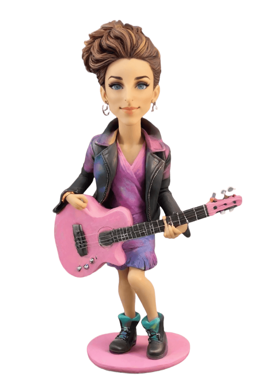 Custom Rockstar Style Bobblehead,She's Rocking Her Custom Bobblehead!