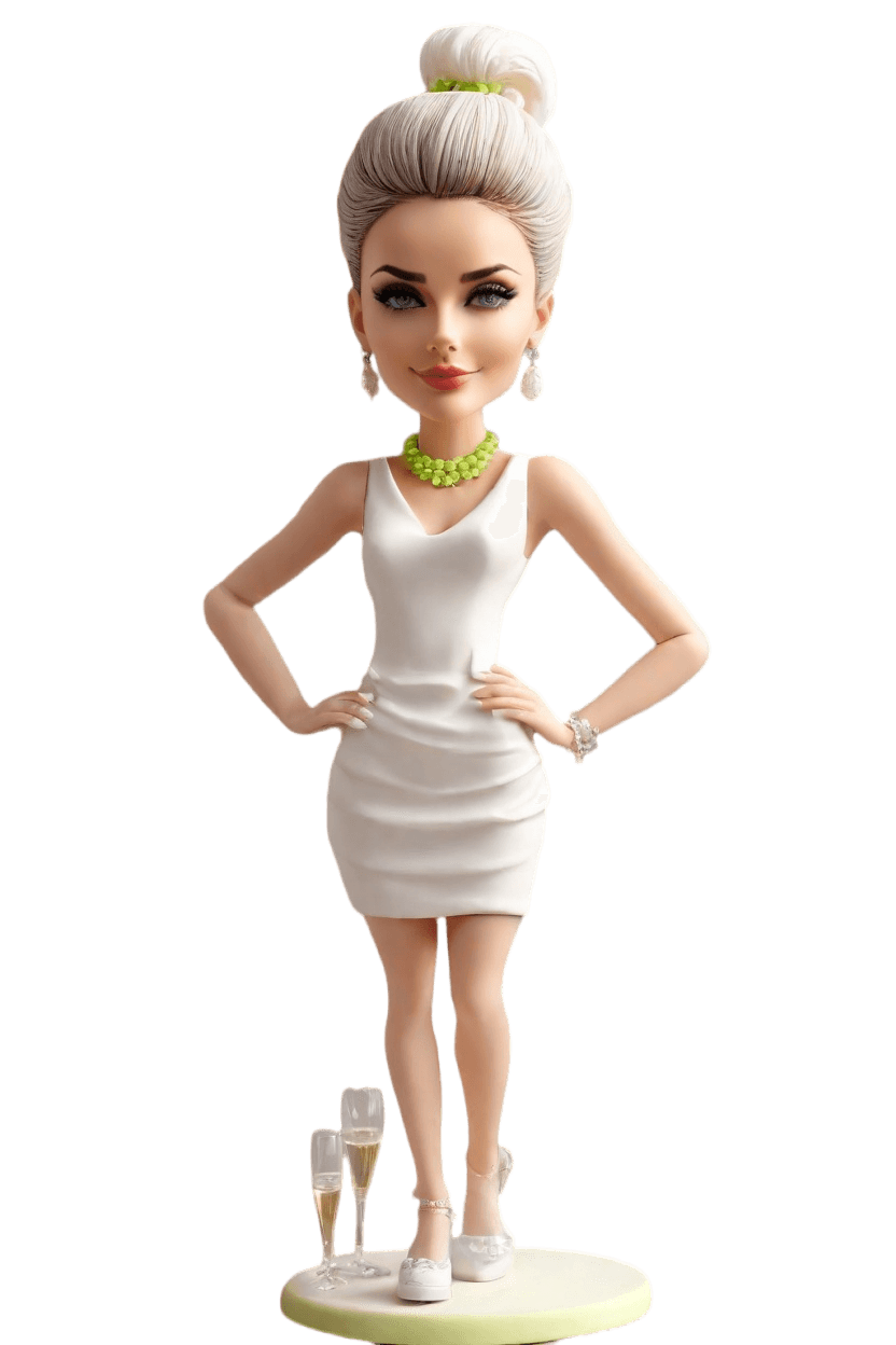custom Client Appreciation Chic Bobblehead,She Created Her Own Chic Bobblehead Doll