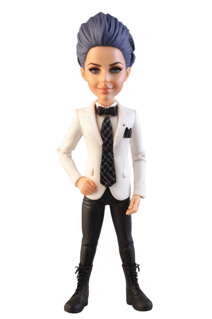 custom Career Confidence Figurine Bobblehead,She's Crushing It: Make Your Own Punk-Inspired Bobblehead