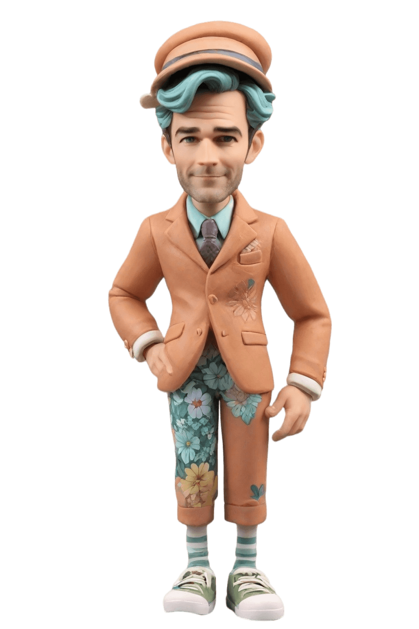 Casual Fun Custom Bobblehead,He Just Created His Own Playful Bobblehead! 😜