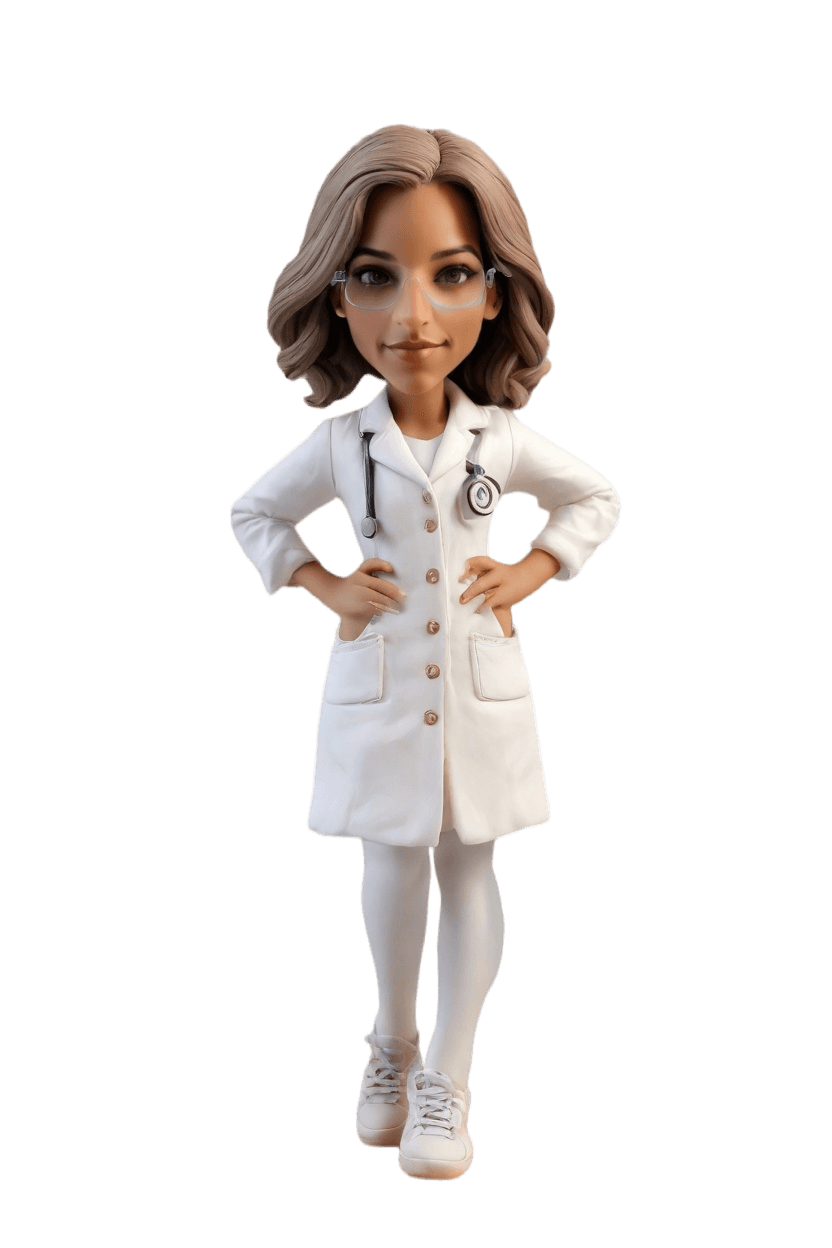 Custom Teacher's Day Chic Bobblehead,She Created Her Own Magical Teacher Bobblehead!