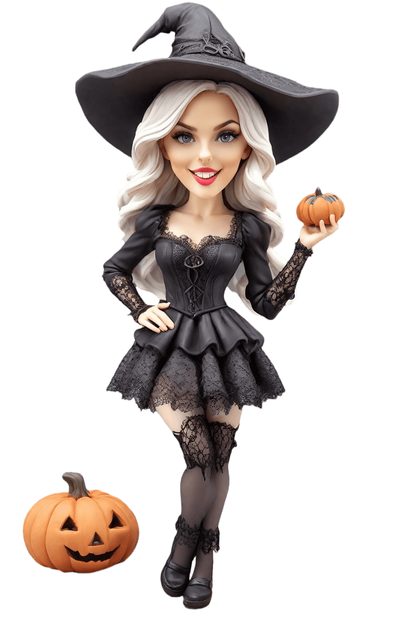 Spooky Custom Playful Bobblehead,She Created Her Own Halloween Bobblehead Doll! 🎃👻