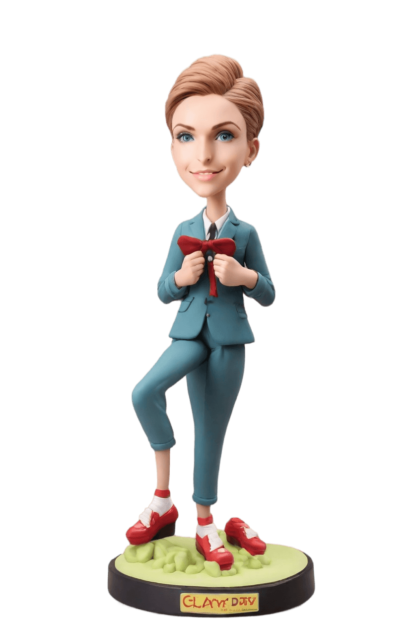 Custom Graduation Chic Bobblehead,She Created Her Own Confident Graduation Bobblehead Doll!