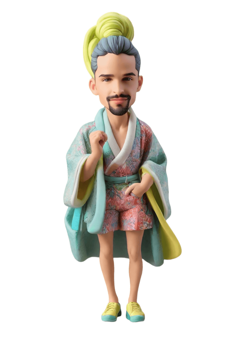 Casual Chic Custom Bobblehead,John's Anime-Inspired Bobblehead Creation